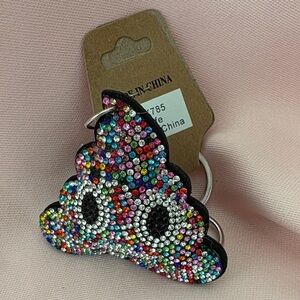 Emoji Poop (kids/accessories) Rhinestone Keychain